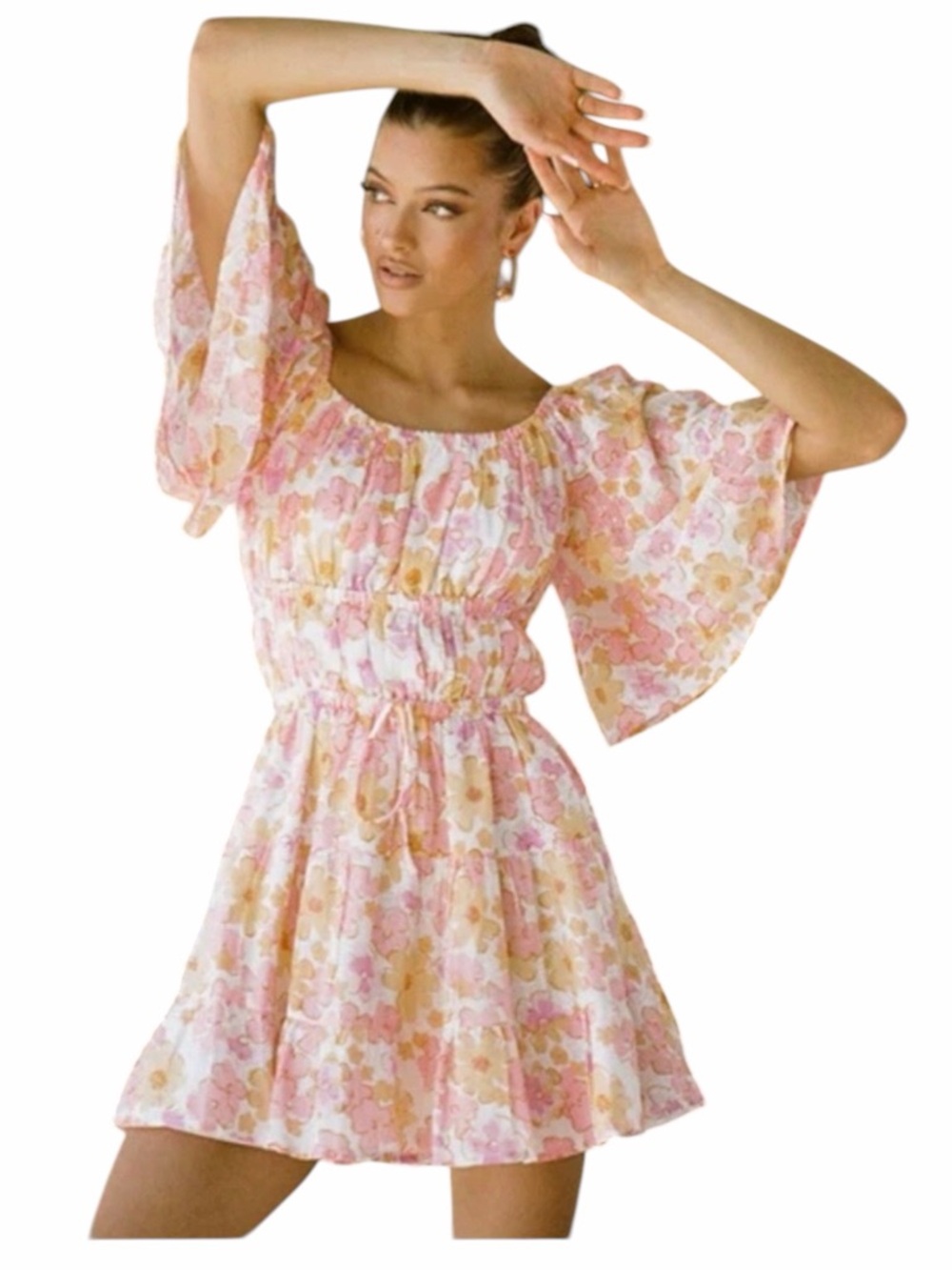 NWT! SABO Skirt Indie Floral 100% Cotton Mini Dress. Size XS.